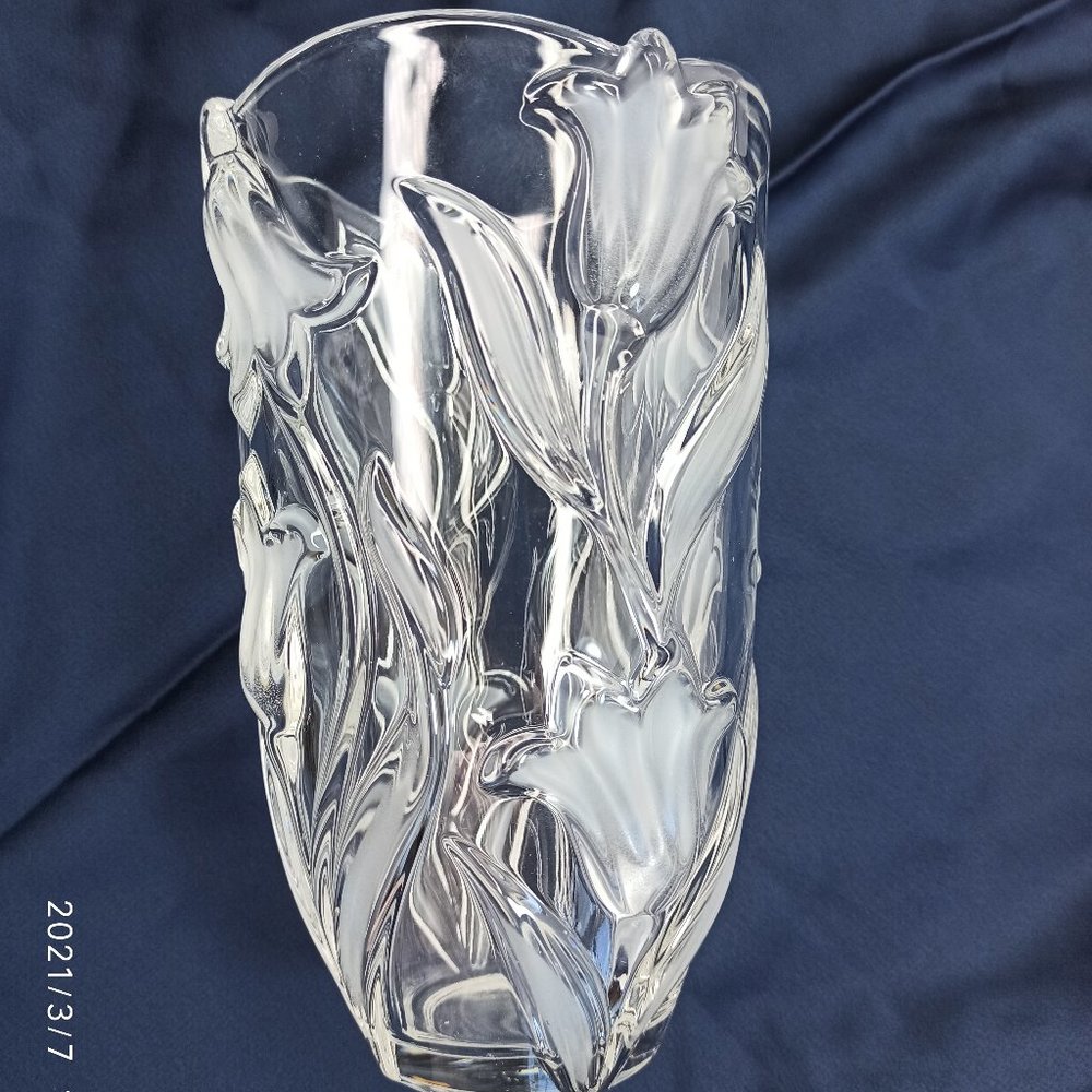 Tulip Christal Vase White Clear - Picture 1 of 6